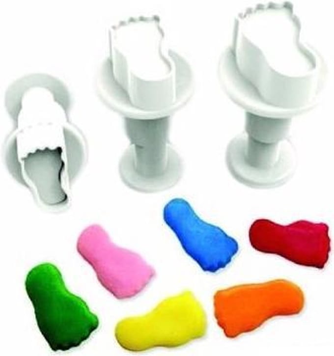 Dekofee Mini Plunger Uitstekers Baby Voetjes set/3