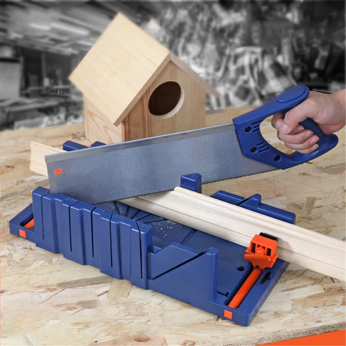 Verstekzaagdoos ABS 45 90 Graden Verstekdoos Hout Hoekzaag Kast gray