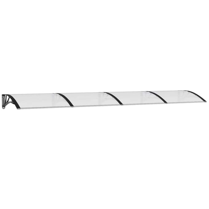 vidaXL - Deurluifel - 350x75 - cm - polycarbonaat - zwart - en - transparant
