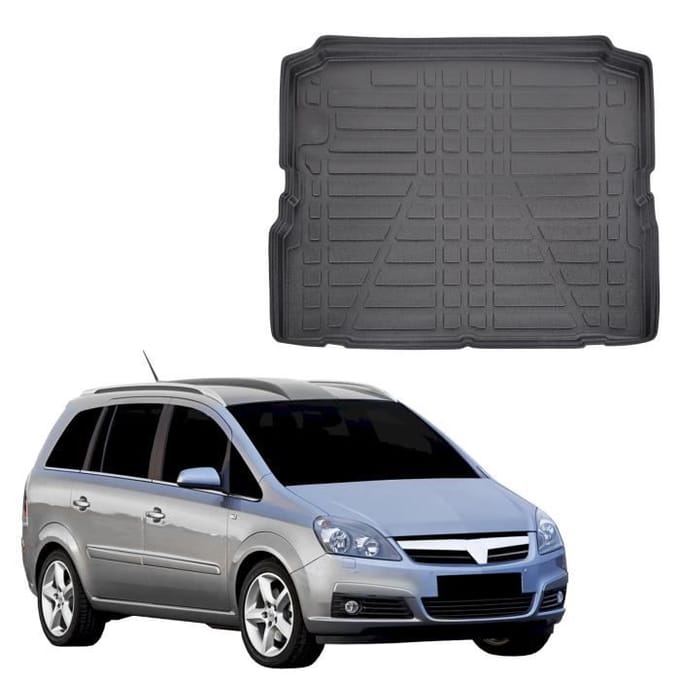 Kofferbakmat - SCOUTT - Opel Zafira B - 100% Waterdicht - Antislip - TPE-rubber zwart