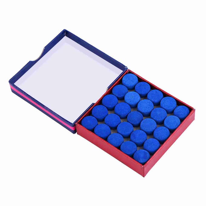 50 stuks Lot Blauwe Lijm op Enkellaags Biljart Pool Snooker Keutips 13mm blue