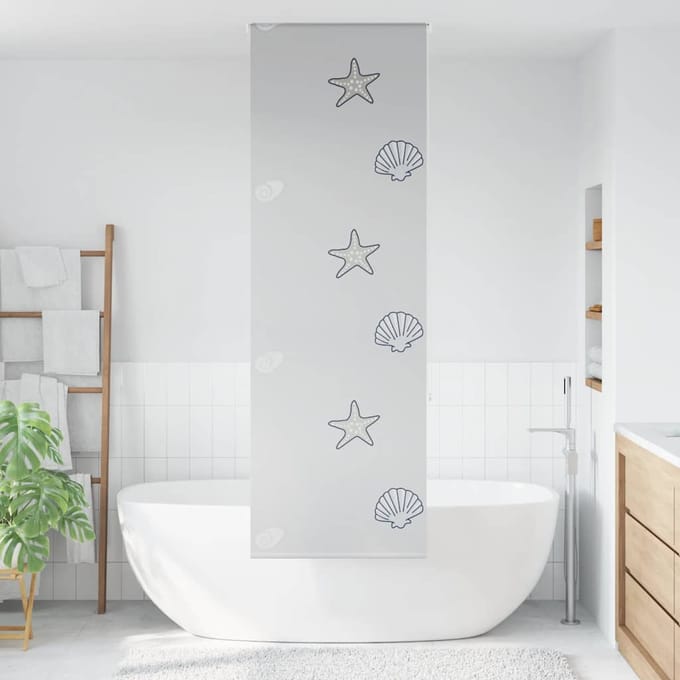 vidaXL - Doucherolgordijn - 70x240 - cm - stofbreedte - 66 - cm