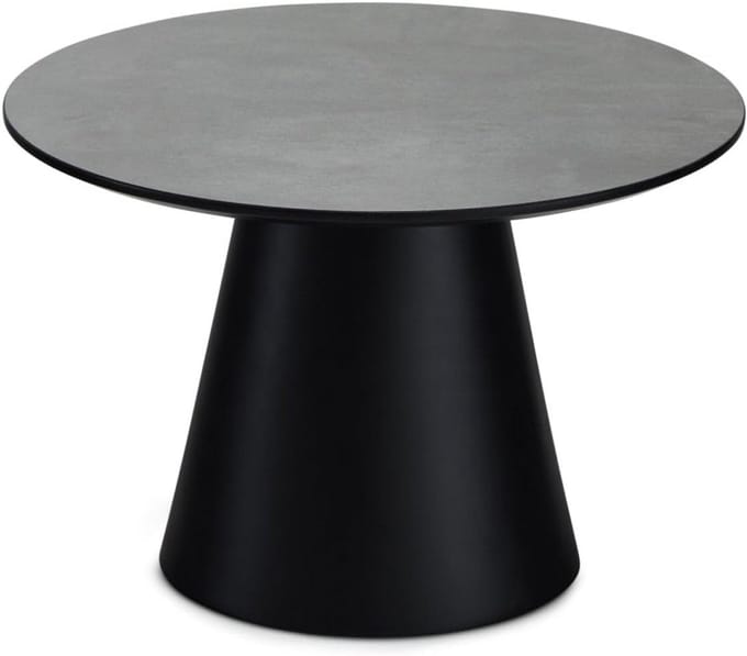 Ronde Salontafel Ø60 cm met Marmerlook - Scandinavisch Design Woonkamertafel