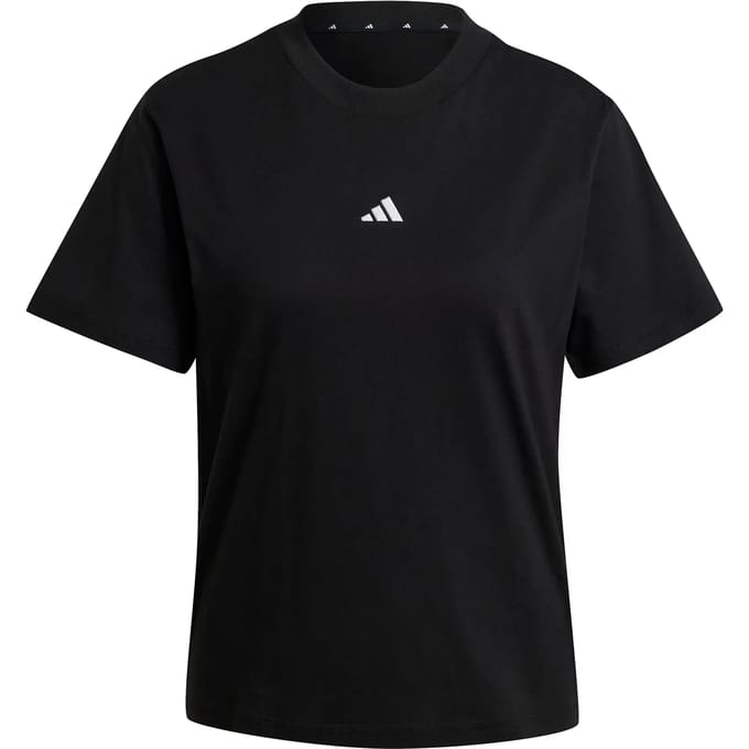 Adidas Essentials Small Logo Casual T-shirt dames Zwart S/36