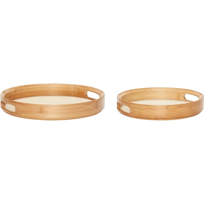 Ronde trays Hubsch Interior Canvas (x2)
