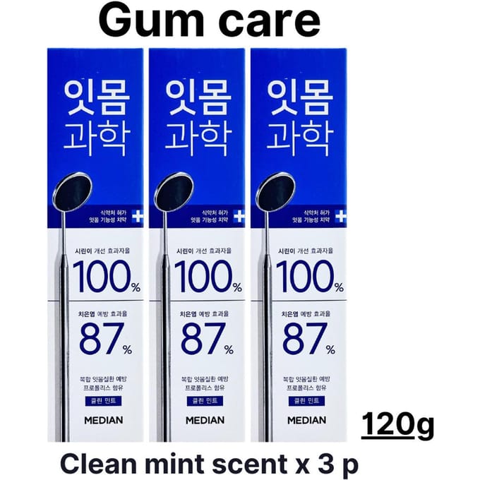 [MEDIAN] Whitening Science Tandpasta 120g * 3 clean mint x 3 blue