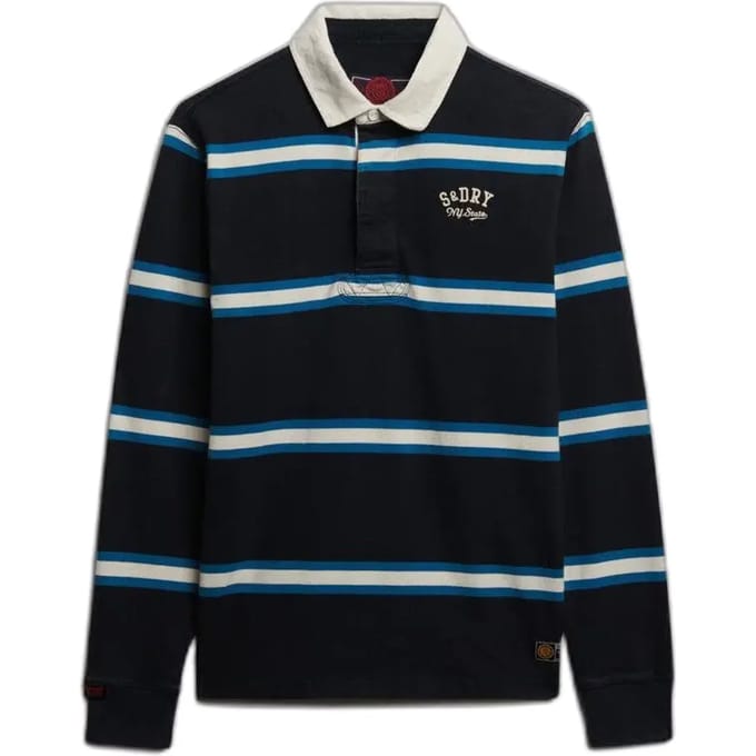 Superdry - Vintage Athletic Stripe Rugby Top - Heren - Tops