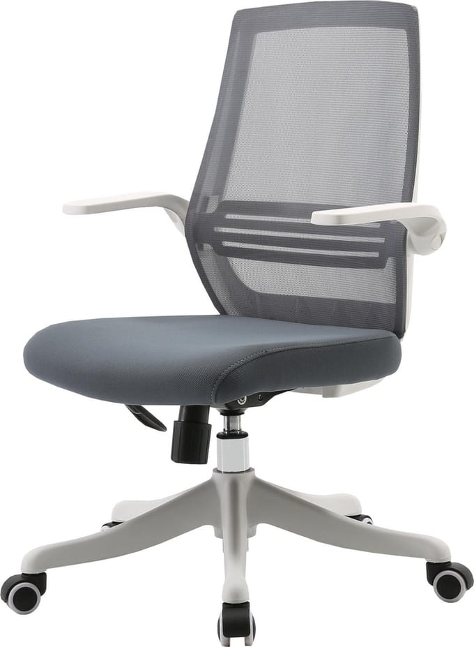 Moderne bureaustoel MCW-J88, bureaustoel, ergonomisch ademend, lendensteun, verstelbare armleuningen ~ grijs