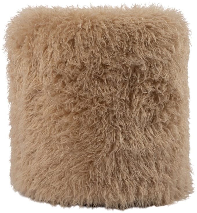 poef tibetan lamb beige rond dia 40cm