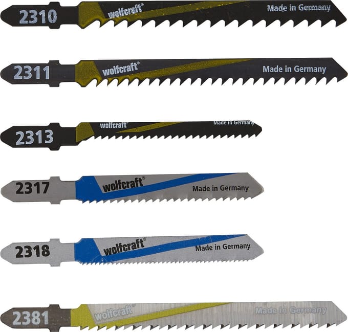 wolfcraft - Set decoupeerzaagbladen 10-delig - T-schacht - Decoupeerzaagjes - 2358000