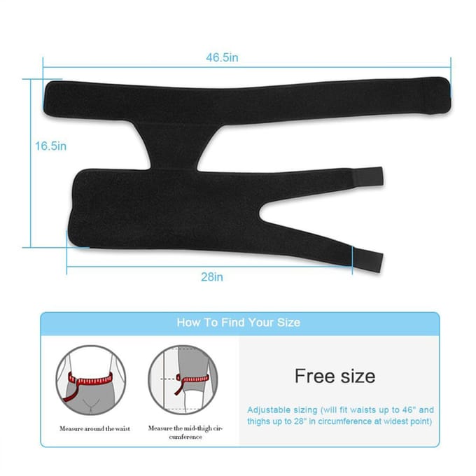 Lies- en Heupbrace Gecomprimeerde Brace voor Heupsciatica Wrap Gecomprimeerde Ondersteuning voor Verrekte Spieren zwart