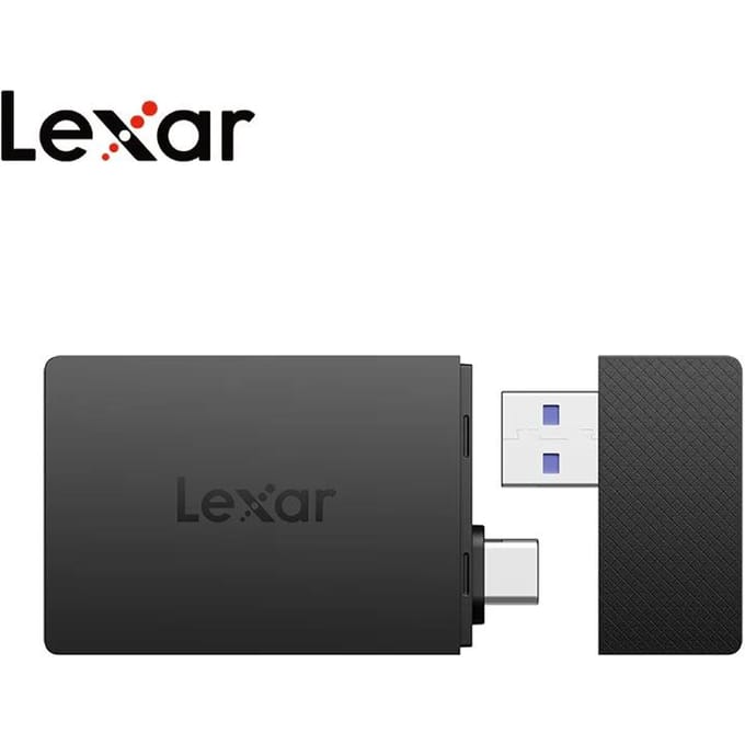 Lecteur de carte MicroSD/SD double slot Lexar Type-A et Type-C, USB 3.2 Gen 1, jusqu'à 255 Mo/s en lecture, Compatible avec téléphone, ordinateur portable, ordinateur de bureau TF/SD Card Reader【A/C】 gray