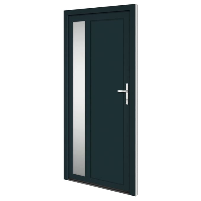 vidaXL Voordeur 98x208 cm PVC antracietkleurig