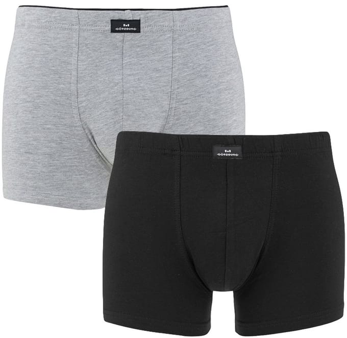 Götzburg heren 2P boxers basic zwart & grijs