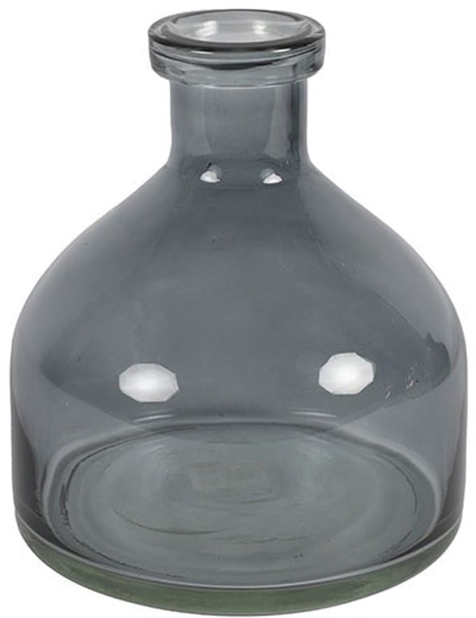 Countryfield vaas/Buikfles Missy glas donker grijs