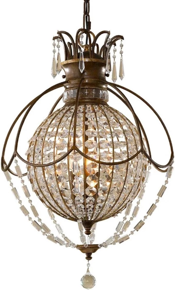 Feiss LED Kroonluchter | 3X E14 Max 60W | Dimbaar | Oxidized Bronze/British Bronze