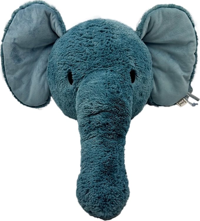 Label Label Elephant Elly Blauw Muurdecoratie
