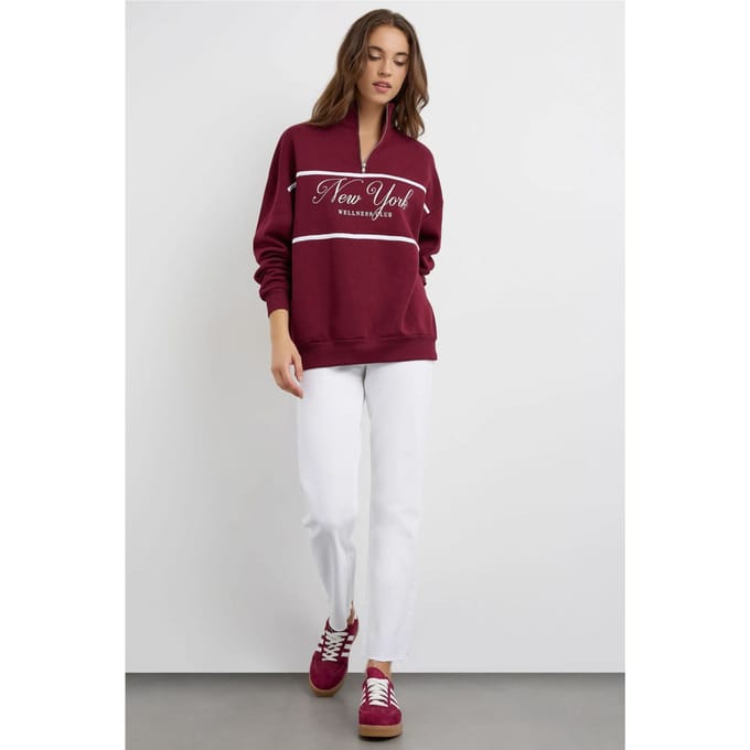 Overmaat Geprinte Ziphoodie