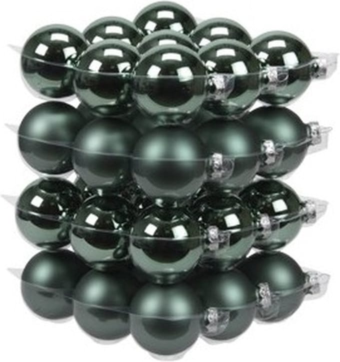 Othmar Decorations kerstballen - 36x st - emerald groen - D6 cm - glas - kerstversiering