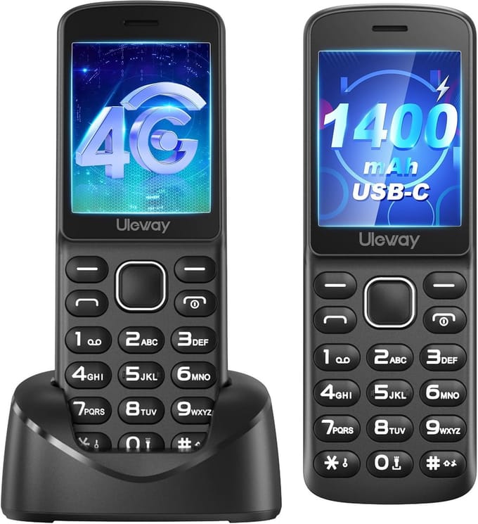 Senioren Telefoon 4G Volte Vast & Mobiel 2-in-1 met Bluetooth