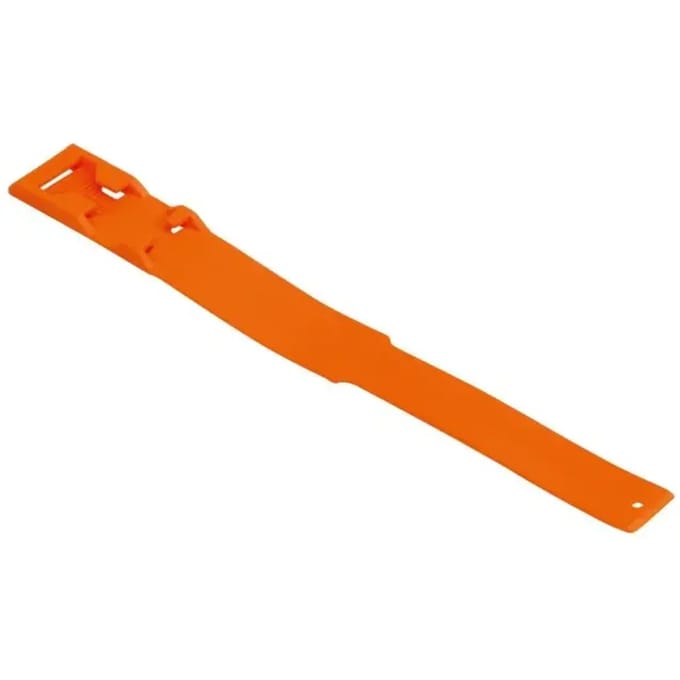 enkelband kunststof, 37cm. met snelsluiting, overschrijfbaar, p.st.