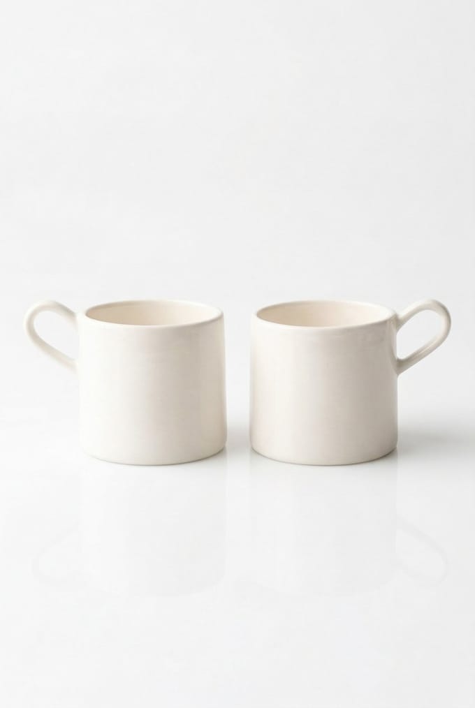 vtwonen - Waxinelichthouders - Keramiek - 8.5x6x7cm - Set van 2