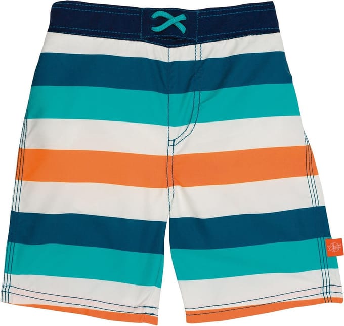 Lässig - Zwemshort voor jongens Gestreept - Wit/Blauw/Perzik - maat 56-68cm