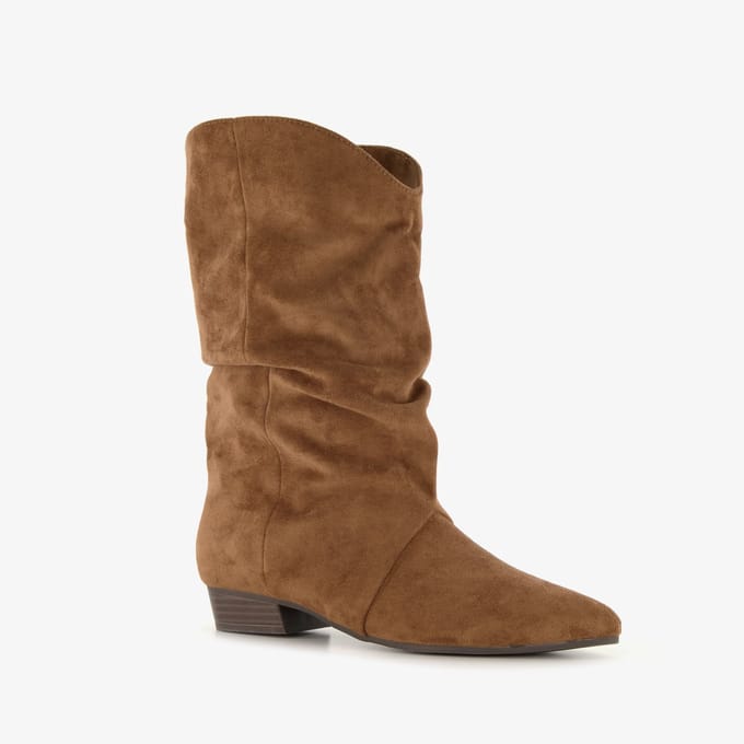 Nova dames slouchy laarzen cognac - Maat 37