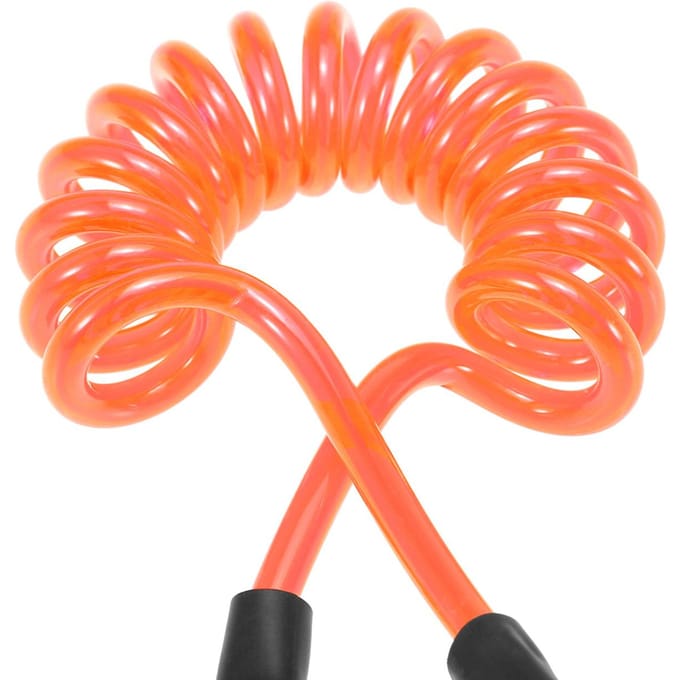 1.2m  4ft Laisse de Surf Enroulée Laisse de SUP Corde de Jambe Élastique Sécurité Extérieur Sangle SUP orange