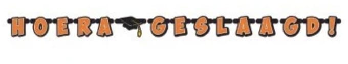 Letterslinger Hoera Geslaagd - 5 meter lang