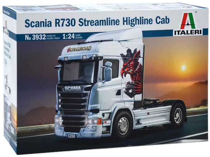 Italeri Modelbouwpakket Vrachtwagens - 3932 Scania R730 Streamline Highline Cab Plastic - 1:24 - Modelbouw