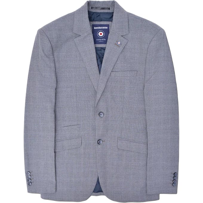 Lambretta Heren Dawson Geruite Blazer (Grijs)