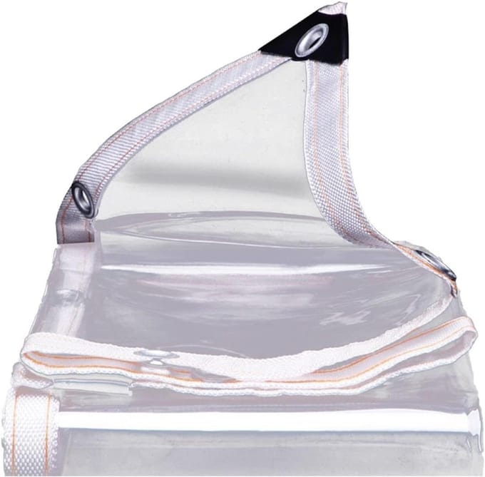 Afdekzeil met Ringen - Transparant PVC - Bescherming Buiten - Waterdicht Scheurvast - 2.5x3 Meter - Helder