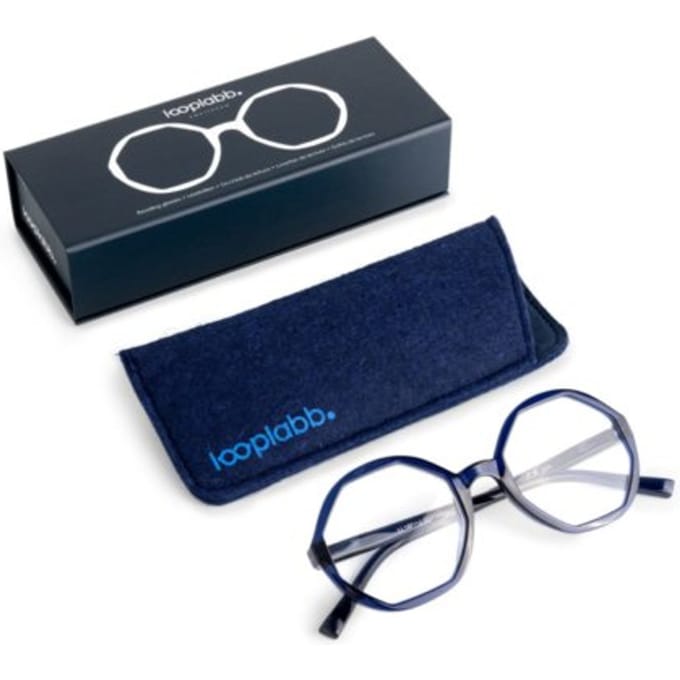 Looplabb leesbril sterkte +1,50 model lolita marine blauw