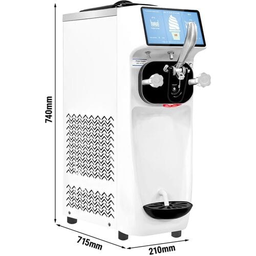 GGM Gastro Softeismaschine - 16 Liter/h - 1,15 kW - Touch - Tischgerät Wit