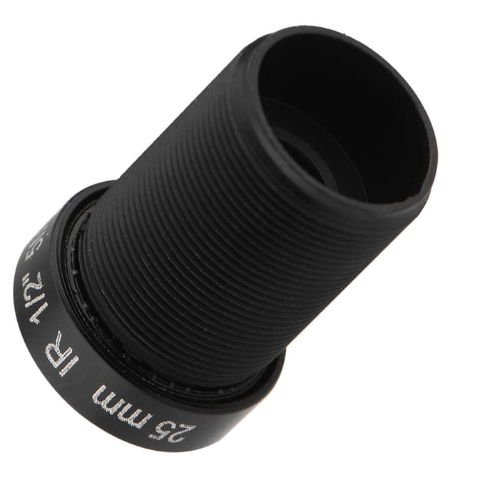 Objectif de caméra CCTV 25 mm super clair 5 millions de pixels 1/2   Objectif de caméra de sécurité pour caméra WiFi black