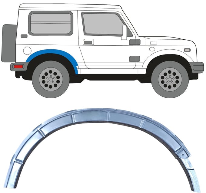 Reparatiepaneel bevestiging achterste wielkast voor Suzuki Samurai 1981-