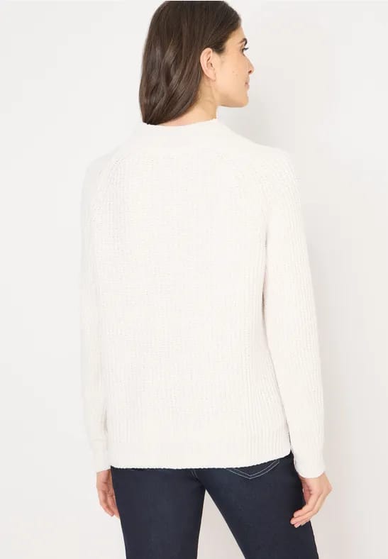Trui van chenille met col