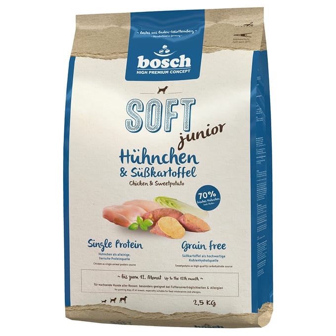 2,5 kg Bosch HPC Soft Junior Kip & Zoete Aardappel Hondenvoer