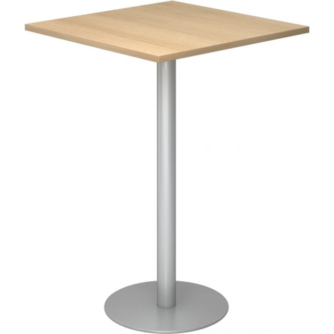 BISTRO H88Q S - Systeem conferentietafel 80 x 80 Eiken Zilver