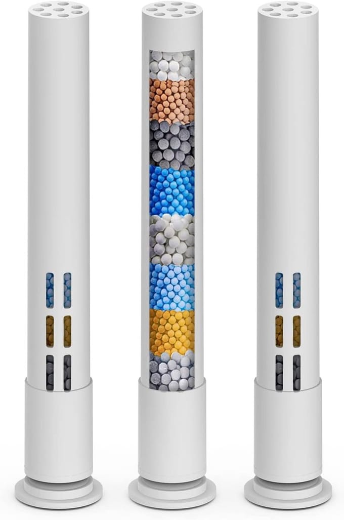 Besjaar Douchefilter - Waterfilter Voor Douchekop - Model 1002026 - 2 Stuks filters - Wit