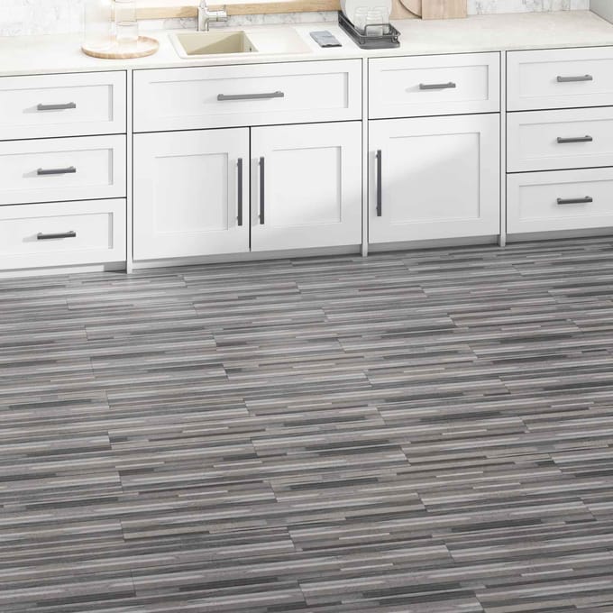 vidaXL - Vloerplanken - Gestreept - grijs - 5,02 - m² - 36 - st - PVC