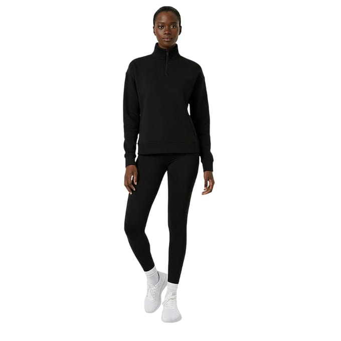 USA Pro Dames/Dames Sweatshirt met Kwart Ritssluiting (Zwart)