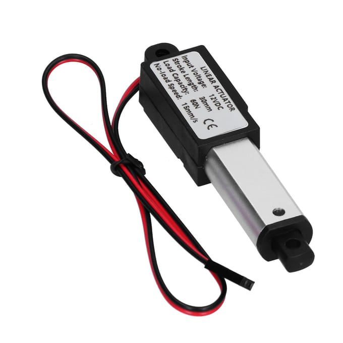 Mini Elektrische Lineaire Actuator Waterdicht Micro Kleine Beweging DC12V 30mm Slag voor Robot DIY Kracht black