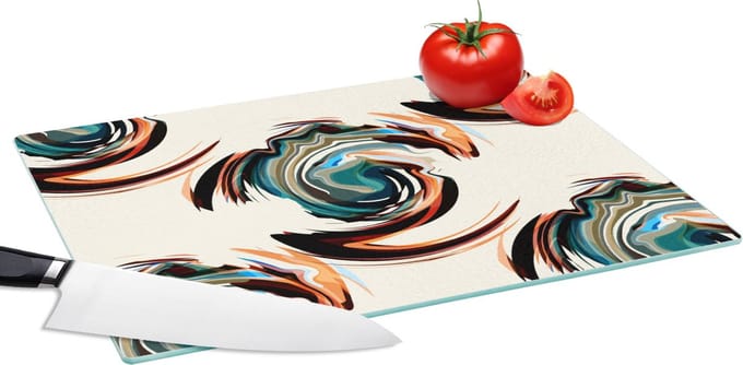Glazen Snijplank - 39x28 - Patronen - Abstract - Verf - Snijplanken Glas