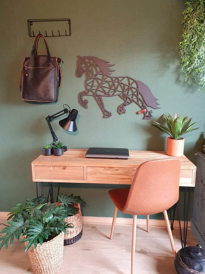 FBRK. Geometrische Dravend Paard - Copper Metallic