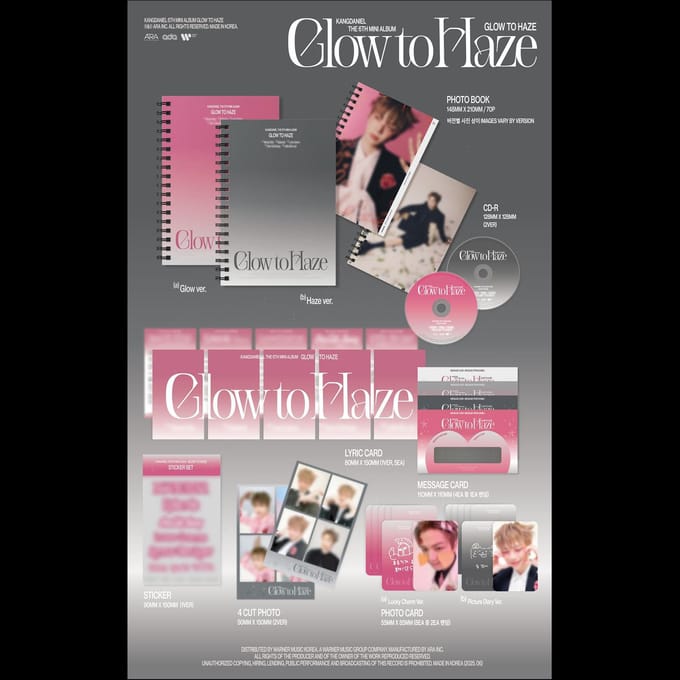KANG DANIEL - Glow to Haze (Fotoboek ver.) Random gray