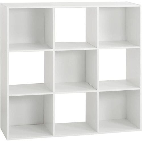 5five Compartimentenkast met 9 Planken - Wit, 100,5 x 32 x 100,5 cm
