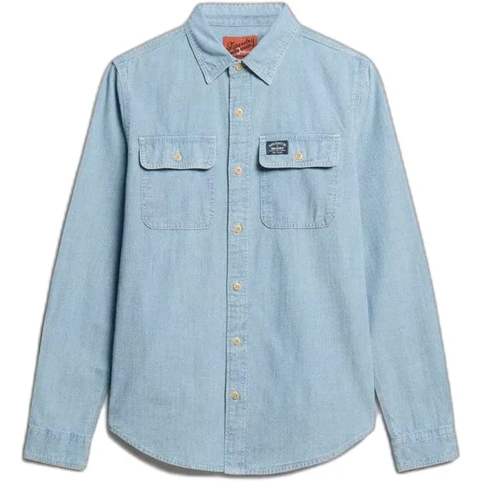 Katoenen shirt met lange mouwen Superdry