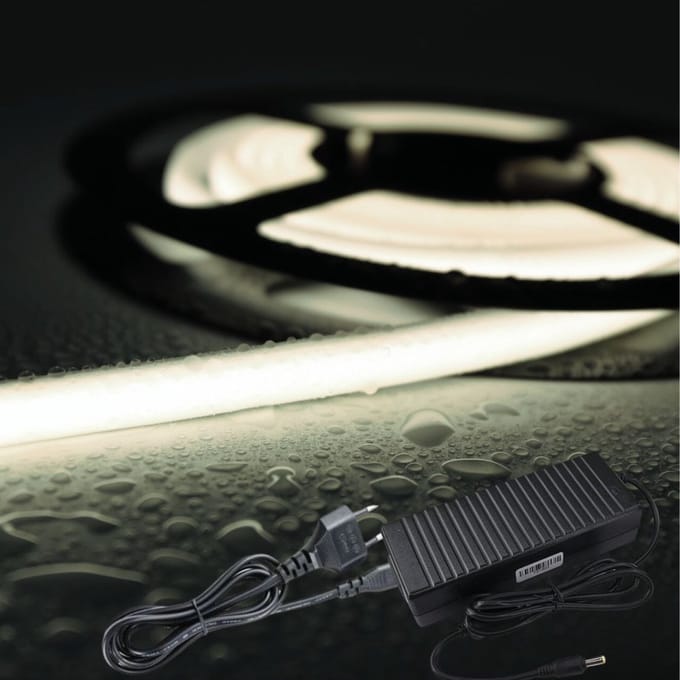 LED Strip COB - 10 Meter - Complete Set - 4000k - Neutraal Wit - 24V - IP68 Waterdicht - 480LED/m